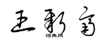 曾慶福王新齊草書個性簽名怎么寫