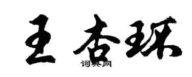 胡問遂王杏環行書個性簽名怎么寫