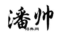 胡問遂潘帥行書個性簽名怎么寫