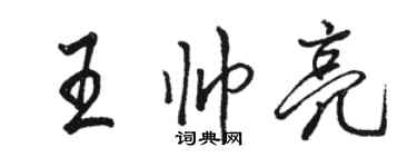 駱恆光王帥亮行書個性簽名怎么寫
