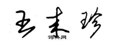 朱錫榮王來珍草書個性簽名怎么寫