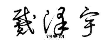 曾慶福戴澤宇草書個性簽名怎么寫