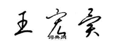 梁錦英王宏異草書個性簽名怎么寫