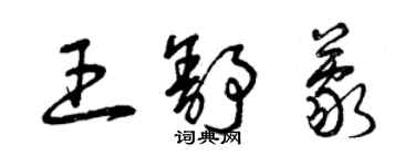 曾慶福王舒蒙草書個性簽名怎么寫