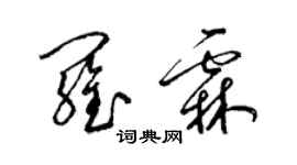 梁錦英羅霖草書個性簽名怎么寫