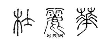 陳聲遠杜麗華篆書個性簽名怎么寫