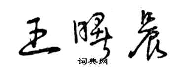 曾慶福王曙晨草書個性簽名怎么寫