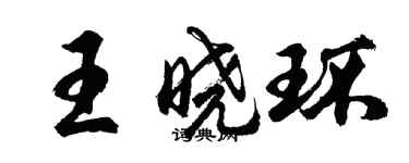 胡問遂王曉環行書個性簽名怎么寫