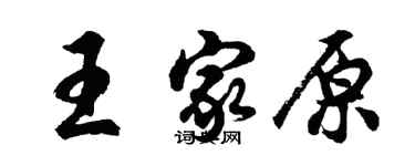 胡問遂王家原行書個性簽名怎么寫