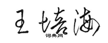 駱恆光王培海草書個性簽名怎么寫