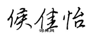 王正良侯佳怡行書個性簽名怎么寫