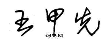 朱錫榮王甲先草書個性簽名怎么寫