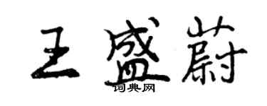 曾慶福王盛蔚行書個性簽名怎么寫