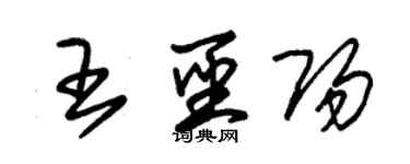 朱錫榮王聖陽草書個性簽名怎么寫