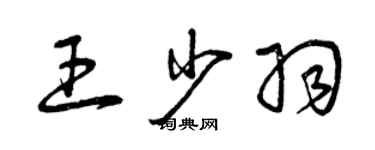 曾慶福王少羽草書個性簽名怎么寫