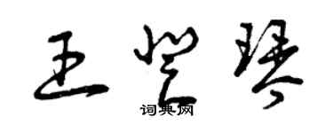 曾慶福王登琴草書個性簽名怎么寫