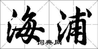 胡問遂海浦行書怎么寫