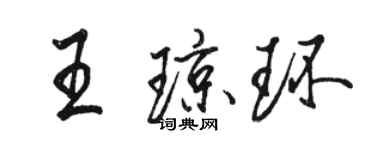 駱恆光王瓊環行書個性簽名怎么寫