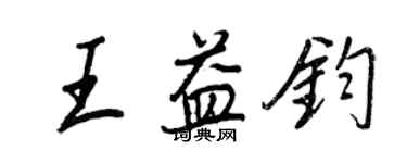 王正良王益鈞行書個性簽名怎么寫