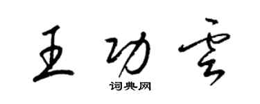 梁錦英王功雲草書個性簽名怎么寫