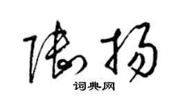 梁錦英陸揚草書個性簽名怎么寫