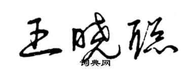 曾慶福王曉聰草書個性簽名怎么寫