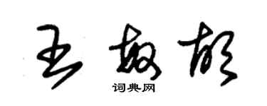 朱錫榮王敏胡草書個性簽名怎么寫