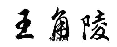 胡問遂王角陵行書個性簽名怎么寫