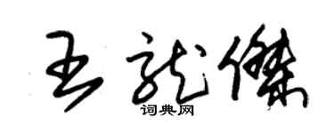 朱錫榮王龍傑草書個性簽名怎么寫