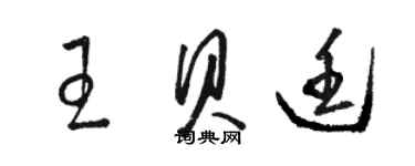 駱恆光王貝廷草書個性簽名怎么寫