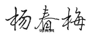 駱恆光楊春梅行書個性簽名怎么寫