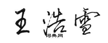 駱恆光王浩雪行書個性簽名怎么寫