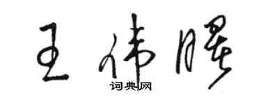 駱恆光王偉曙草書個性簽名怎么寫
