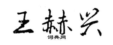 曾慶福王赫興行書個性簽名怎么寫