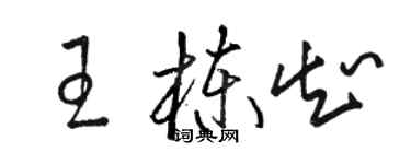 駱恆光王棟知草書個性簽名怎么寫