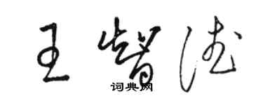 駱恆光王智德草書個性簽名怎么寫