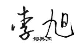 駱恆光李旭草書個性簽名怎么寫