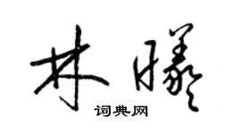 梁錦英林曦草書個性簽名怎么寫