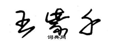 朱錫榮王紫千草書個性簽名怎么寫