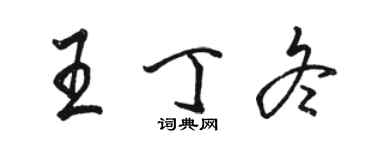 駱恆光王丁冬行書個性簽名怎么寫