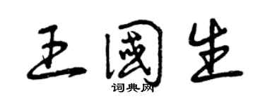 曾慶福王國生草書個性簽名怎么寫