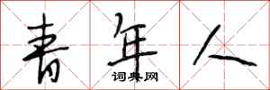 段相林青年人行書怎么寫
