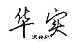 駱恆光華實行書個性簽名怎么寫