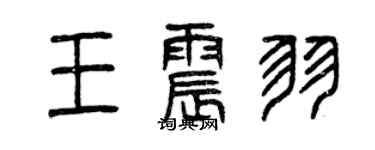 曾慶福王震羽篆書個性簽名怎么寫