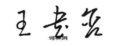 駱恆光王書含草書個性簽名怎么寫