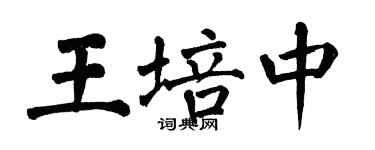 翁闓運王培中楷書個性簽名怎么寫