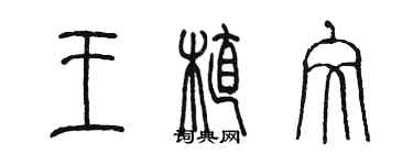 陳墨王植文篆書個性簽名怎么寫