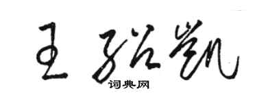 駱恆光王紹凱草書個性簽名怎么寫