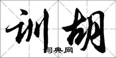 胡問遂訓胡行書怎么寫