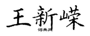 丁謙王新嶸楷書個性簽名怎么寫